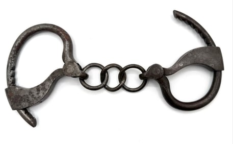 Antique Tower Bottom Key Handcuffs