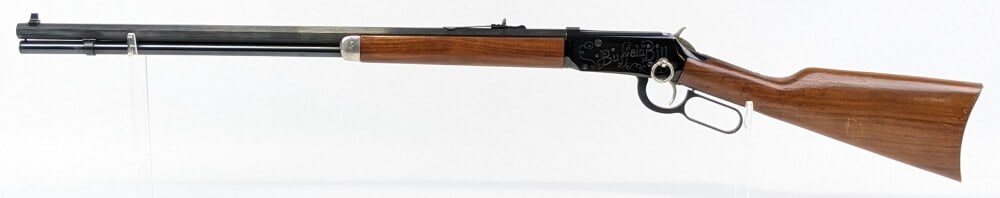 Winchester Model 94 Buffalo Bill Commemorative .30-30 Win. Lever Action Rifle: Manufacturer: Winchester, Model: 94, Type: Rifle, Caliber/Gauge: .30-30 Win, Barrel: 26 inch Octagon, Choke: , Finish: Blued Black, Grip: , Stock: Smooth Walnut, Condition: Nice with light scuffs and
