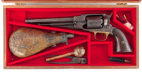 Civil War Remington 1861 New Model .44 Cal Revolver w/ Case