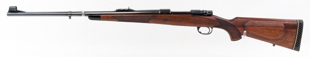 Interarms Whitworth Mark X Whitworth Express .458 Win Mag Bolt Action Rifle: Manufacturer: Whitworth Rifle Co., Model: Mark X, Type: Rifle, Caliber/Gauge: .458 Win. Mag., Barrel: 23-1/2 inch, Choke: , Finish: Blued, Grip: , Stock: Checkered Black Walnut, Condition: Very nice w