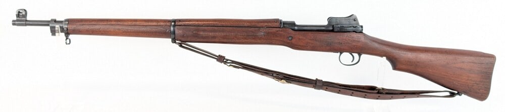 US Model of 1917 Winchester .30-06 Sprg Bolt Action Rifle: Manufacturer: Winchester, Model: 1917, Type: Rifle, Caliber/Gauge: .30-06 Sprg, Barrel: 26 inch, Choke: , Finish: Parkerized, Grip: , Stock: Smooth Wood, Condition: Very nice with minimal finish wear,