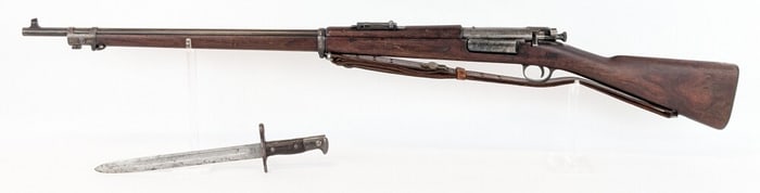 US Springfield Armory Model 1898 .30-40 Krag Jorgensen Bolt Action Rifle w/ Bayonet