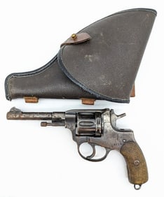 WWII Russian 1936 Tula M1895 Nagant 7.62 x 38r Revolver w/ Holster