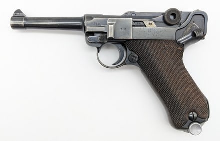WWII German 1937 S/42 Mauser-Werke P.08 9mm Luger Semi Auto Pistol