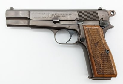 Rare Late WWII German FN Browning Hi-Power 9mm Semi Auto Pistol