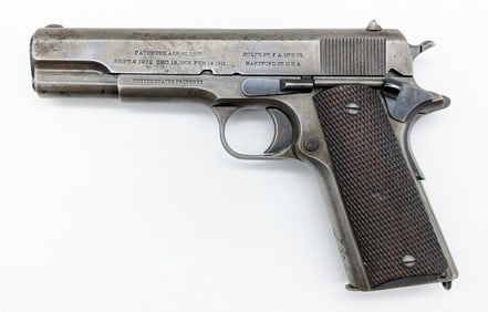 Early WWI U.S. Military Colt Model of 1911 U.S. Army .45 ACP Semi Auto Pistol