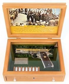 WWII Commemorative Pacific Theater Colt M1911 .45 ACP Semi Auto Pistol w/ Case
