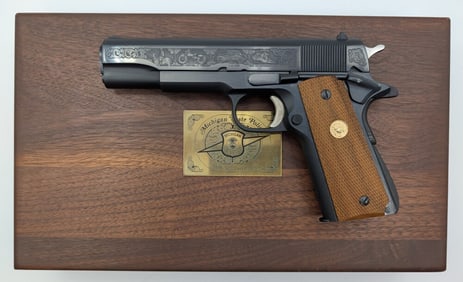 Ltd Colt Michigan State Police Government Model 1911 .45 ACP Semi Auto Pistol w/ Case