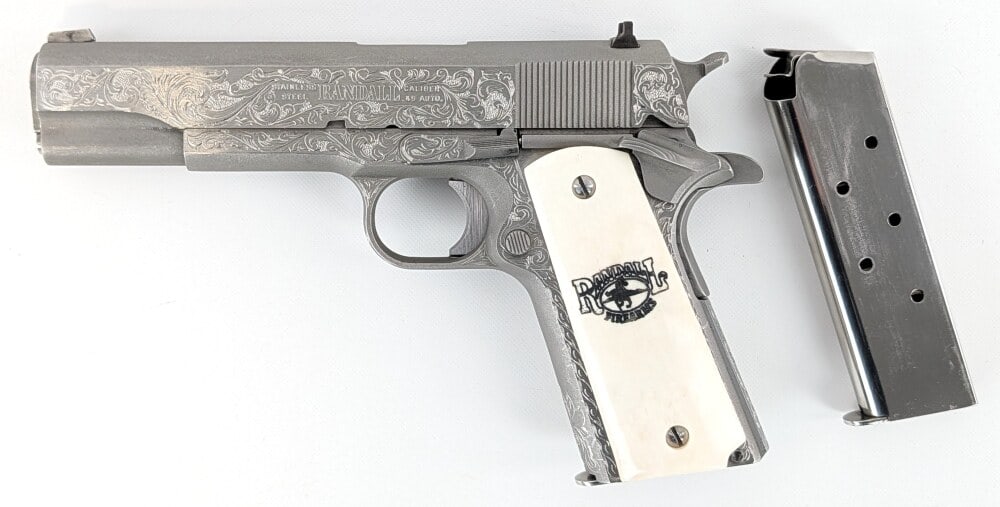 Engraved Randall Firearms Service Model 1911 .45 ACP Semi Auto Pistol (1 of 10)