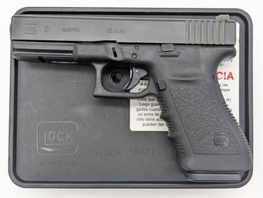 Glock Model 21 .45 ACP Semi Auto Pistol w/ Case