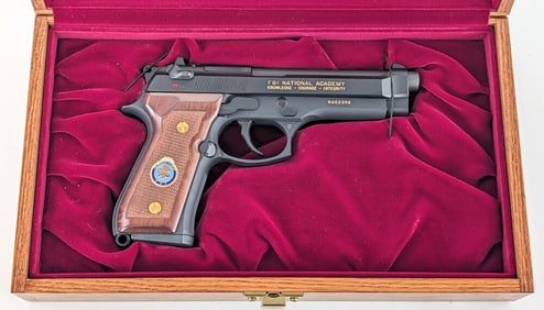 Beretta Model 92FS FBI National Academy Commem 9mm Semi Auto Pistol w/ Case