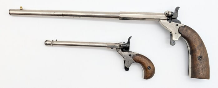 (2) Antique German 6mm Flobert Gallery Pistols