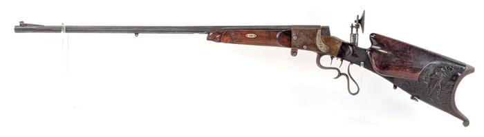 Antique German Schuetzen .22 Cal Falling Block Target Rifle