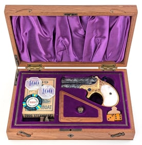 Engraved Remington Model 95 .41 Rimfire Derringer Gambler Set