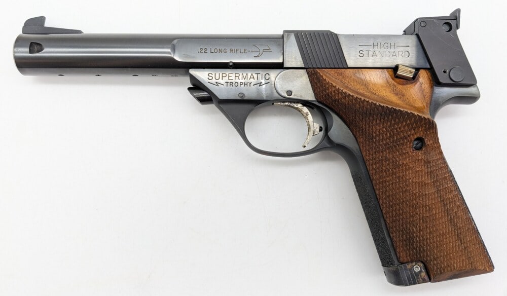 High Standard Model 106 Military Supermatic Trophy .22 LR Semi Auto Pistol (1 of 7)