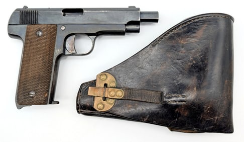 Gaspar Arizaga Eibar Extended Barrel Ruby 7.65mm Semi Auto Pistol w/ Holster