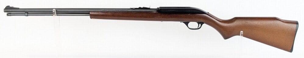 Marlin Model 60 .22 LR Semi Auto Rifle: Manufacturer: Marlin Firearms Co., Model: 60, Type: Rifle, Caliber/Gauge: .22 LR, Barrel: 22 inch Micro Groove , Choke: , Finish: Blued, Grip: , Stock: Smooth Walnut, Condition: Very nice with light w