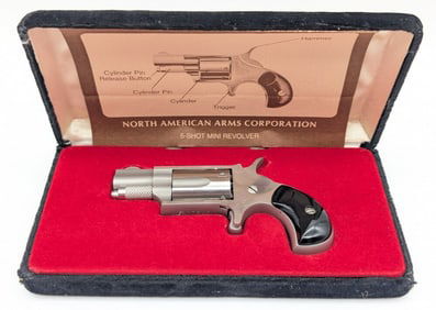 North American Arms Corp. NAA .22 Short 5-Shot Revolver w/ Case