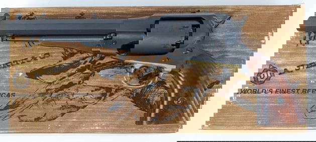 A. Uberti Model 1858 New Army Millennium .44 Cal Black Powder Revolver w/ Box