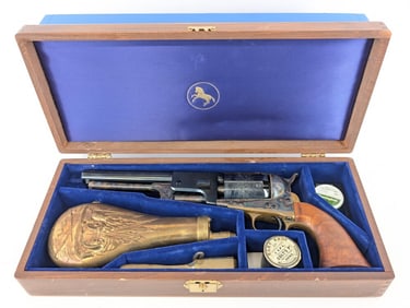Colt Model 1848 Dragoon .44 Cal Percussion Revolver w/ Box & Display Case