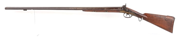 Antique Unmarked 12 Ga SxS Muzzleloading Percussion Shotgun