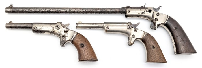 (3) J. Stevens .22 LR Tip-Up Single Shot Pistols