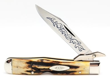 1977 Case XX Blue Scroll Stag Cheetah 5111 1/2