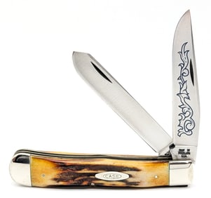 1977 Case XX Blue Scroll Stag Trapper 51254