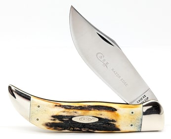 1976 Case XX Gray Letter Stag Large Folding Clasp 5172