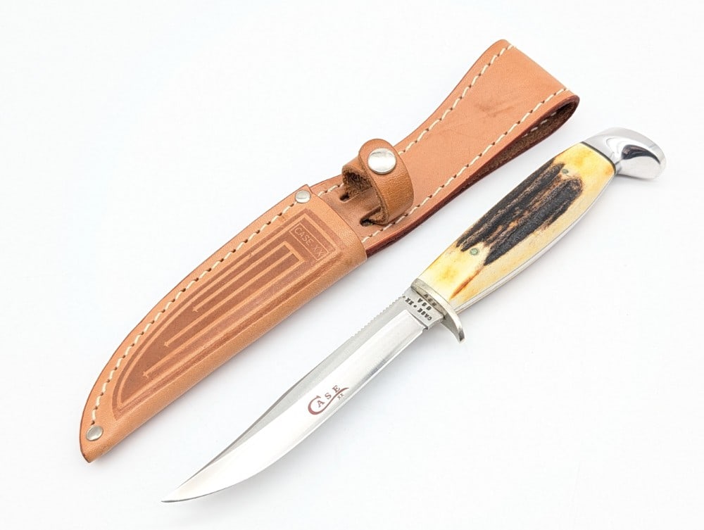 1978 Case XX Red Letter Stag 5FINN Fixed Blade w/ Sheath (1 of 6)