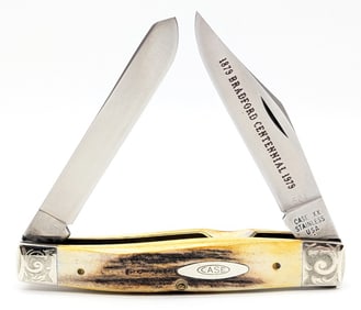 Ltd 1979 Case XX Scroll Bolster Bradford Centennial Stag Moose 5275