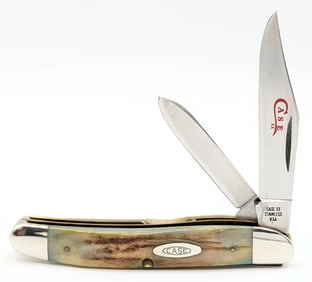 1978 Case XX One Dot Error Red Letter Stag Medium Texas Jack Knife 52087