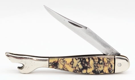 1905-14 W.R. Case & Sons Marbled Celluloid Lady Leg Folding Knife