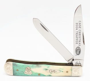 2004 Case XX Appaloosa Scroll Bolster Christmas Trapper 6254