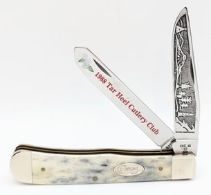 1987 Case XX Tar Heel Cutlery Club Appaloosa Bone Trapper 6254