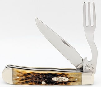 2000 Case XX Employees and Associates Amber Bone Hobo Trapper 1 of 350 6254HB