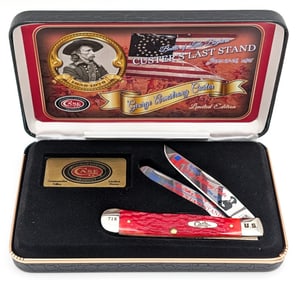 Ltd 2024 Case XX Custer's Last Stand Red Bone Trapper 6254 w/ Case