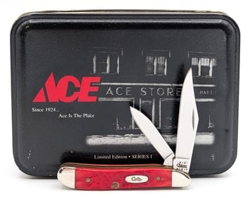 2001 Case XX Ace Hardware Red Bone Peanut 6220 w/ Tin