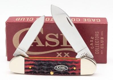 2024 Case XX Collector Club Crimson Bone Canoe Knife 62131 w/ Box