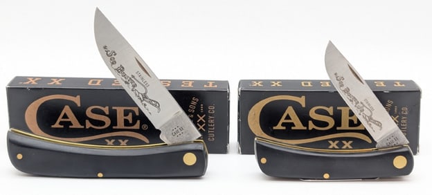 2024 Case XX Black Synthetic Sod Buster 2138 & Sod Buster Jr. 2137 w/ Boxes