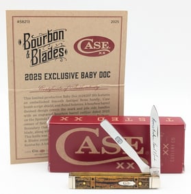 Ltd 2025 Case XX Bourbon & Blades Natural Bone Baby Doc 6282 w/ Box & COA