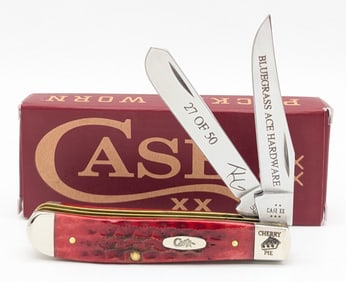 2025 Case XX Bluegrass Ace Hardware Cherry Pie Old Red Bone Mini Trapper 6207 w/ Box