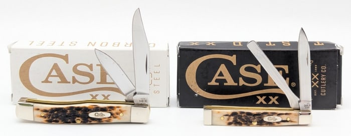 2024 & 25 Case XX Amber Bone Baby Doc 6282 & Small Texas Jack Knife 62032 w/ Boxes