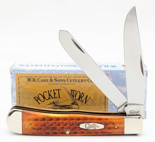 2020 Case XX Pocket Worn Harvest Orange Bone Trapper 6254 w/ Box