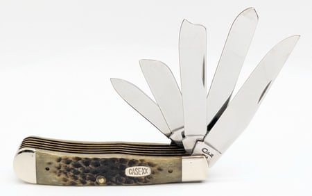 1996 Case XX "The Beast" Green Bone 5-Blade Trapper 5554