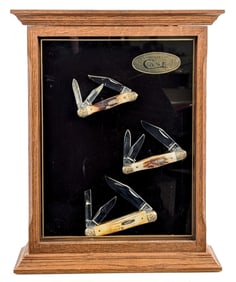 Ltd 1983 Case XX Scroll Bolster Stag Whittler Set