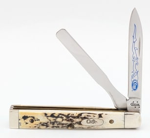 2006 Case XX Blue Scroll Stag Baby Doc 5282