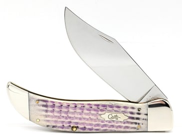 2005 Case XX Periwinkle Bone Large Clasp Folding Knife 6172