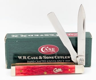 2004 Case XX Silver Script Dark Red Bone Doctors Knife 6285 w/ Box