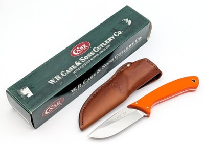 2008 Case XX Orange Micarta Drop Point Fixed Blade 267-4 w/ Sheath & Box